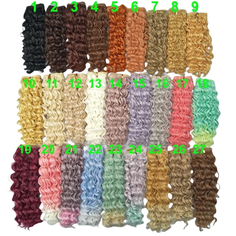 Thick Heat Resistant Deep Wave Doll Wigs For Blyth Doll 1/3 1/4 1/6 BJD