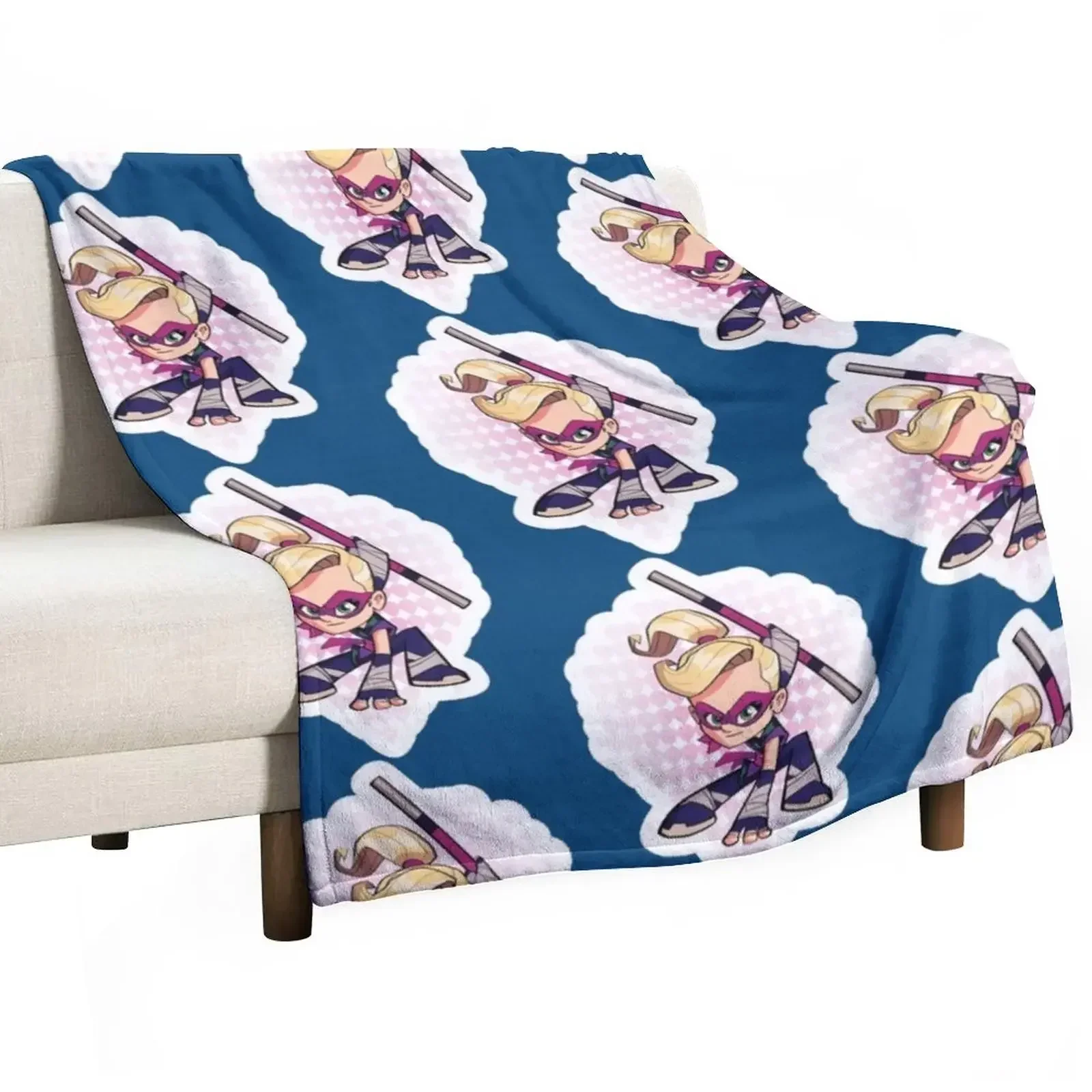 

New ninja kidz Cartoon Girl Throw Blanket For Decorative Sofa heavy to sleep Blankets
