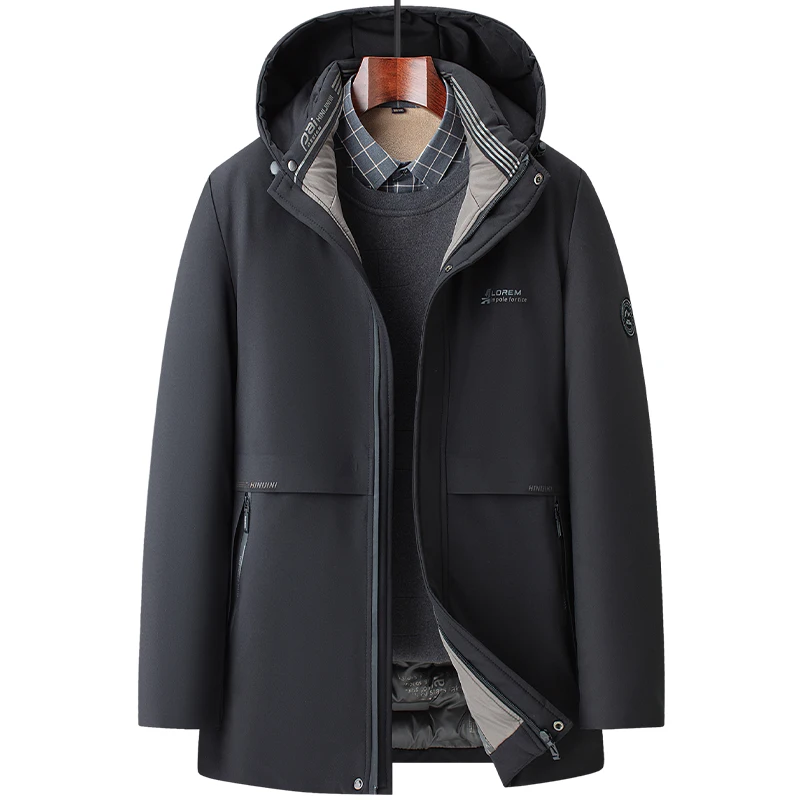 Parkas Coat Parka Coat Parka Men Coats Winter Jacket Men Thicken Hooded Waterproof Outwear Warm Coat Fathers' Clothing Casual Men's Overcoat