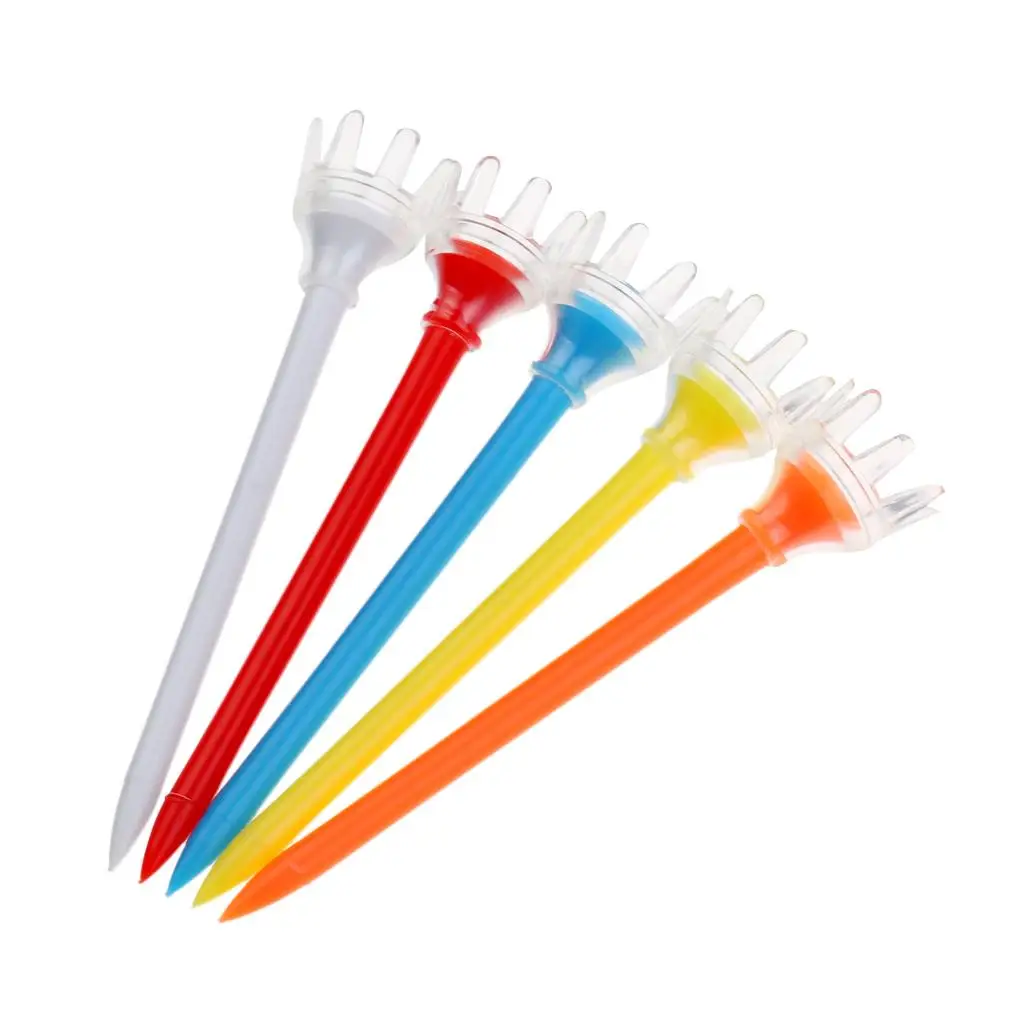 

5 Pieces of golf professional tees - 90mm -shaped, Random Color