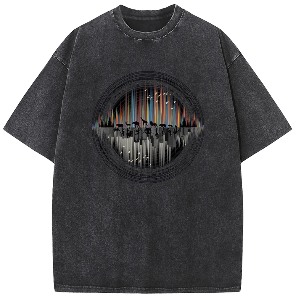 thumbnail image 1 of Camiseta lavada de manga corta Life Vibration Sonic para hombre, camiseta de algodón de 230 g, camiseta blanqueada de moda, camiseta informal holgada blanqueada, 1 of 4