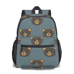 Bear head cute print Kids Backpack Toddler School Bag Kindergarten Mochila for Boys Girls 2-5 Years