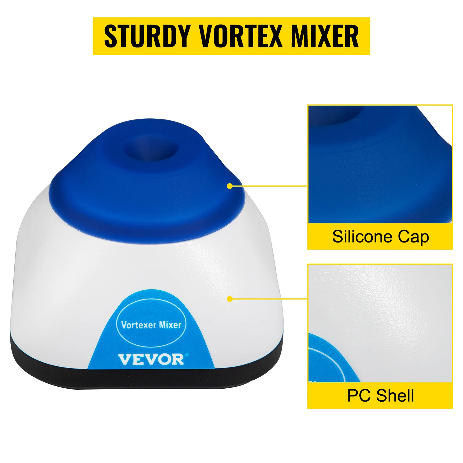 VEVOR Vortex Mixer, 3000rpm Mini Vortex Mixer Shaker, Touch