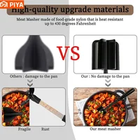 Утварь для мяса, гамбургера, измельчитель, профессиональная термостойкая нейлоновая утюжок для мяса, картофеля, антипригарная утюжок для смешивания, измельчитель, кухонный инструмент — изображение 6