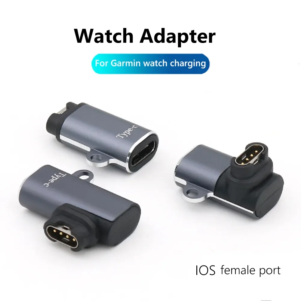 Type C/Micro/ios USB Charger Adapter For Garmin Fenix 7/6/5 Instinct 2S Venu 2 Plus EPIX forerunner 745 Watch Charging Converter watch charger charging cable