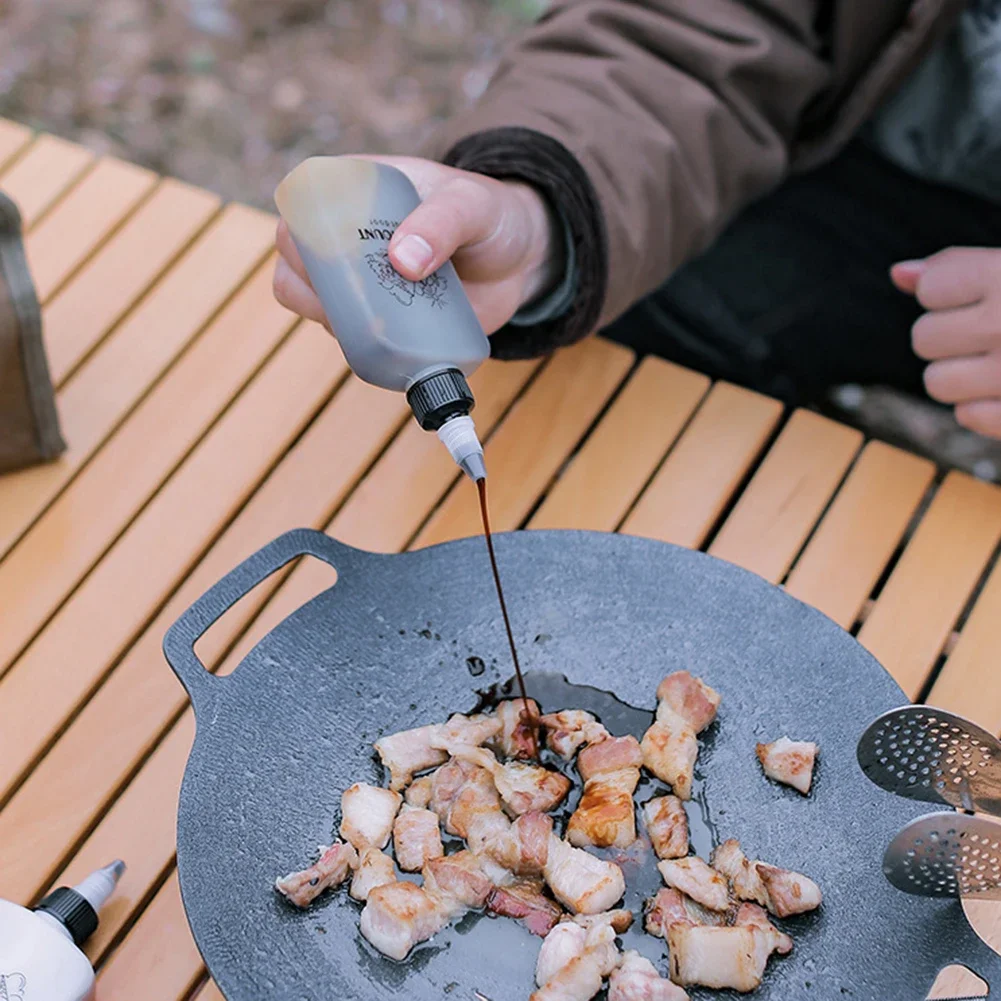1Pc Seasoning Container Dispenser 120ml Liquid Seasoning Squeeze Bottle Portable Reusable Leak-proof for Outdoor Camping liquid fuel bottle seasoning jar set