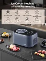 1.2-Quart Touch Screen Automatic Ice Cream Maker with Compressor, No Pre-freezing, 4 Modes Frozen Yogurt Machine with LCD Displa 2