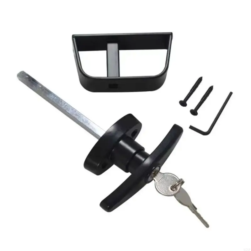 57QF Metal Shed Door Latches Lock with Extended Stem Outdoor Shed Lock with 99mm Handle Upgrades for Chicken Coops & Sheds