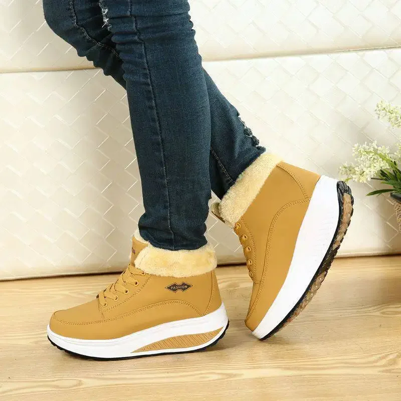 High Quality Waterproof Winter Women Boots Warm Plush Women's Snow Boots Outdoor Non-slip Sneakers Fur Platform Ankle Boots 4