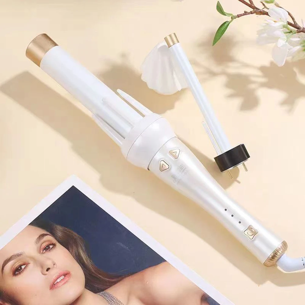 2 in 1 Automatic Rotating Hair Curler 13MM/32MM Hair Iron Interchangeable Iron Curler Set Styles Tool