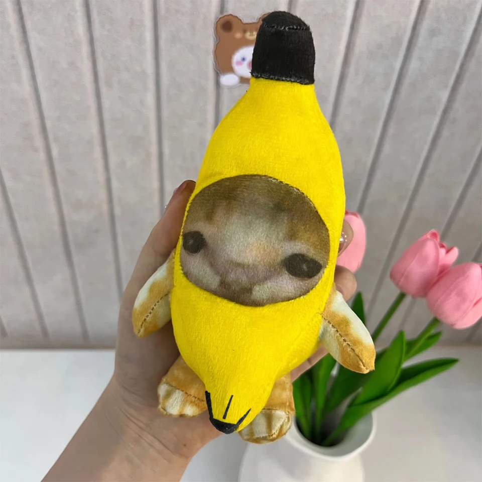 Generico Portachiavi Oiiai Cat, portachiavi di peluche Oiiai Cat Meme, portachiavi divertente con gattino rotante con suono, ciondolo creativo per zaino,per gli amanti dei gatti