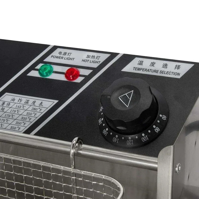 Restaurant Fries Chips Frying Machine  / Double Tank Industrial Electric Commercial Deep Fry 220V 3