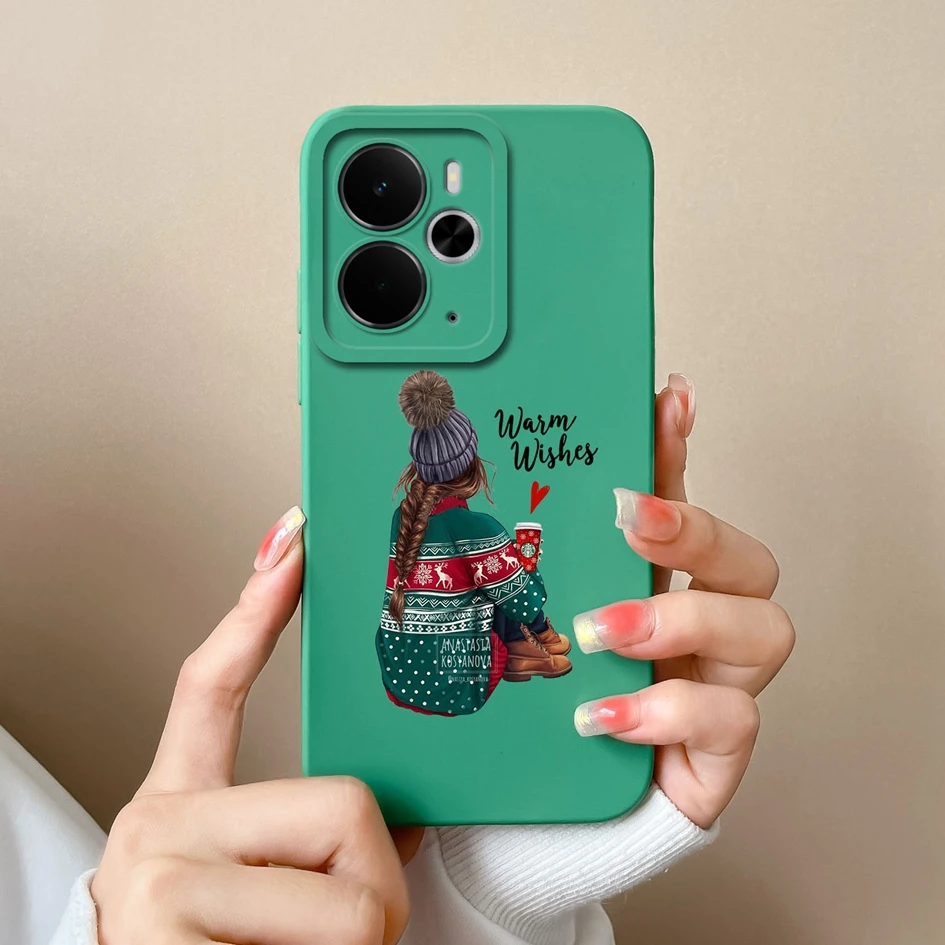 Luxury Floral Print Liquid Silicone Case - High Quality, Anti-Drop, Durable, Anti-Slip Housing