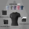 Aiithuug Short Sleeve Yoga Shirts Running Shirt Gym Workout Quick Dry Soft Tops Compress Sports T Shirt Simple Elastic Crop Top 2