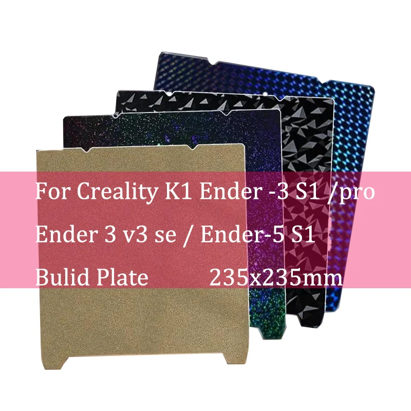 Per Creality K1 Build Plate 235Mm Pei Sheet Creality K1C Accessori Piastra Da Letto Peo Pet Pey H1H Piastra In Acciaio Per Creality K1 Bed
