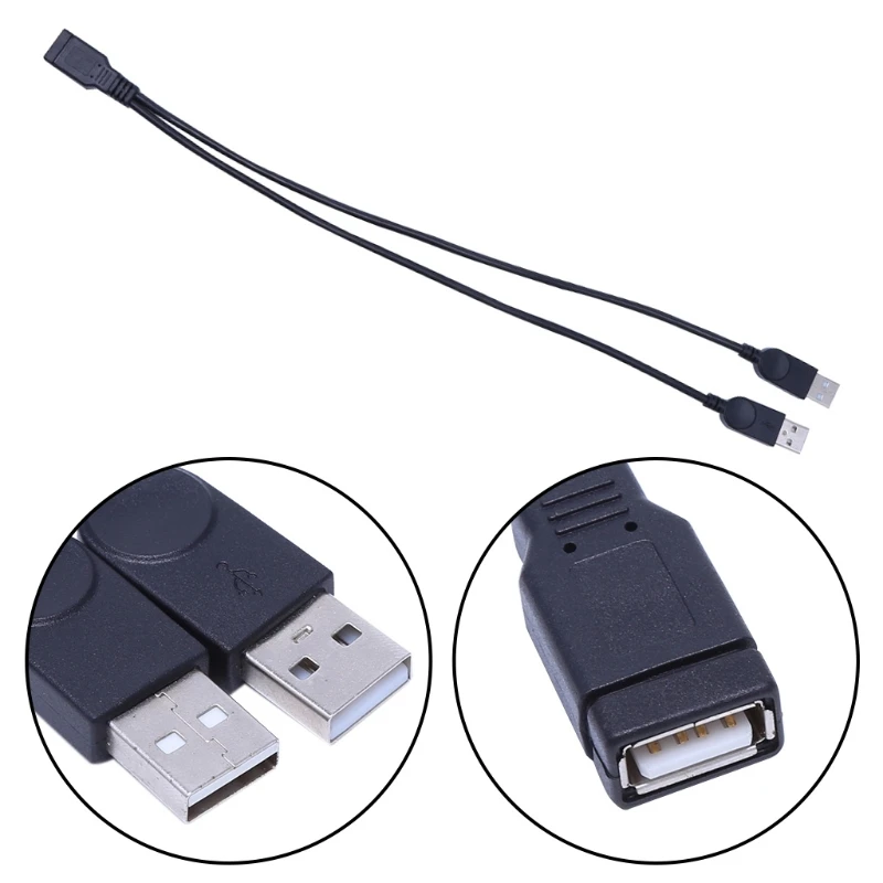 

USB Splitter 2.0, USB Y Cable Female to Dual Male Hub Power Cord Extension N2UB