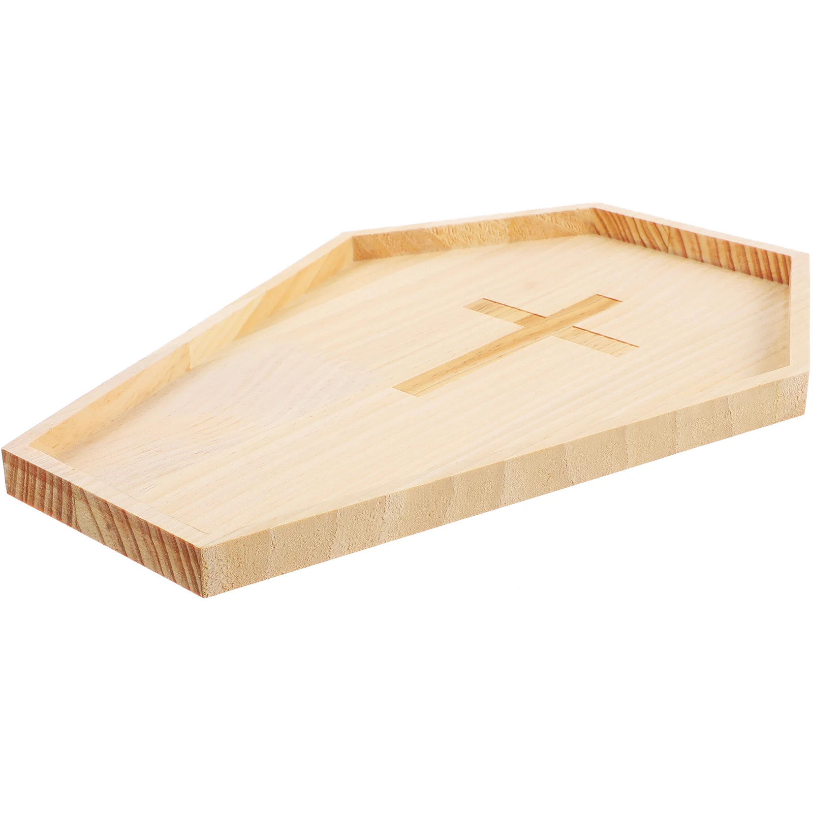 Wooden Tray Halloween Coffin Food Serving Board Decorative Dessert Plate Wood Fruit Salad Tray Wooden Plate Home Decor 4