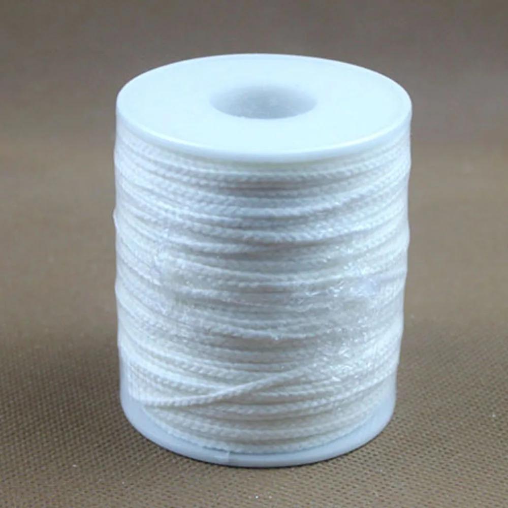 Candle Wicks 61M Cylindrical Smokeless Candle Cotton Thread for DIY Woven Wick Handmade Aromath Candle