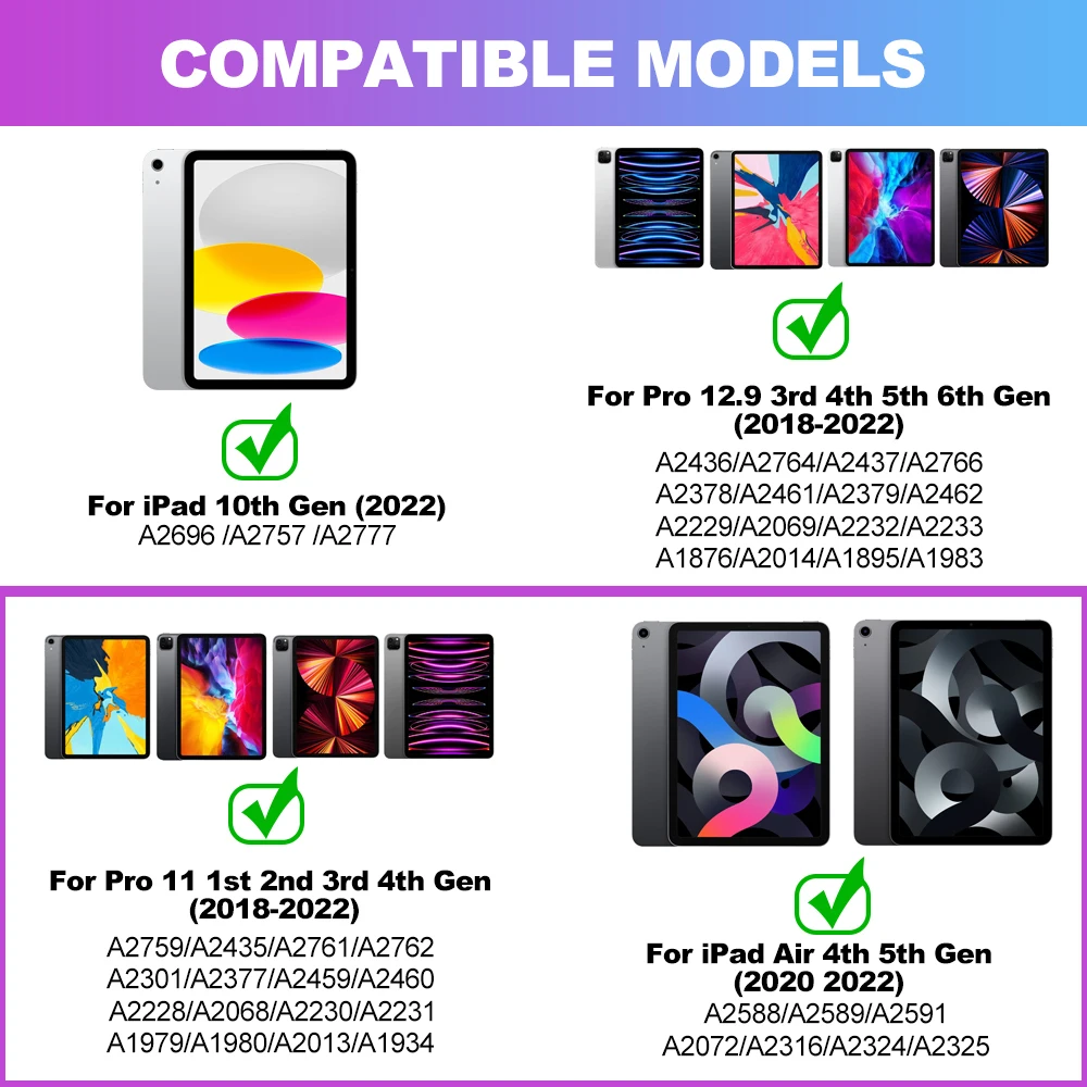 백라이트 매직 키보드, iPad Pro 13 M4 2024 12.9 M2, iPad Pro 11 10 세대 iPad Air 6 Air 5 Air 4 Folio