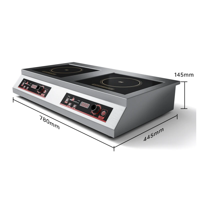 Household Induction Cooker double-headed induction cooktop flat concave high-power commercial electric ceramic cooker 3500W