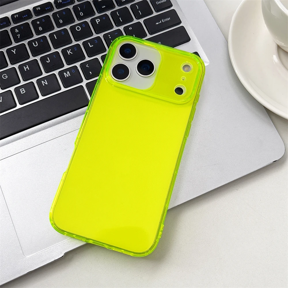 Fluorescent Candy Color Translucent Shockproof Phone Case - Ultra Thin and Slim Design