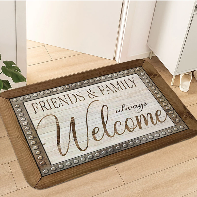 

Welcome Mat Entrance Door Doormat Rug for Bedroom Living Room Floor Carpet Anti Slip Kitchen Accessories Modern Home Decoration