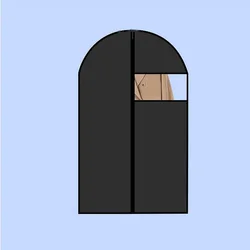 Waterproof Dustproof Garment Protector and Closet Organizer - 2PCS (Black - 60X140CM)