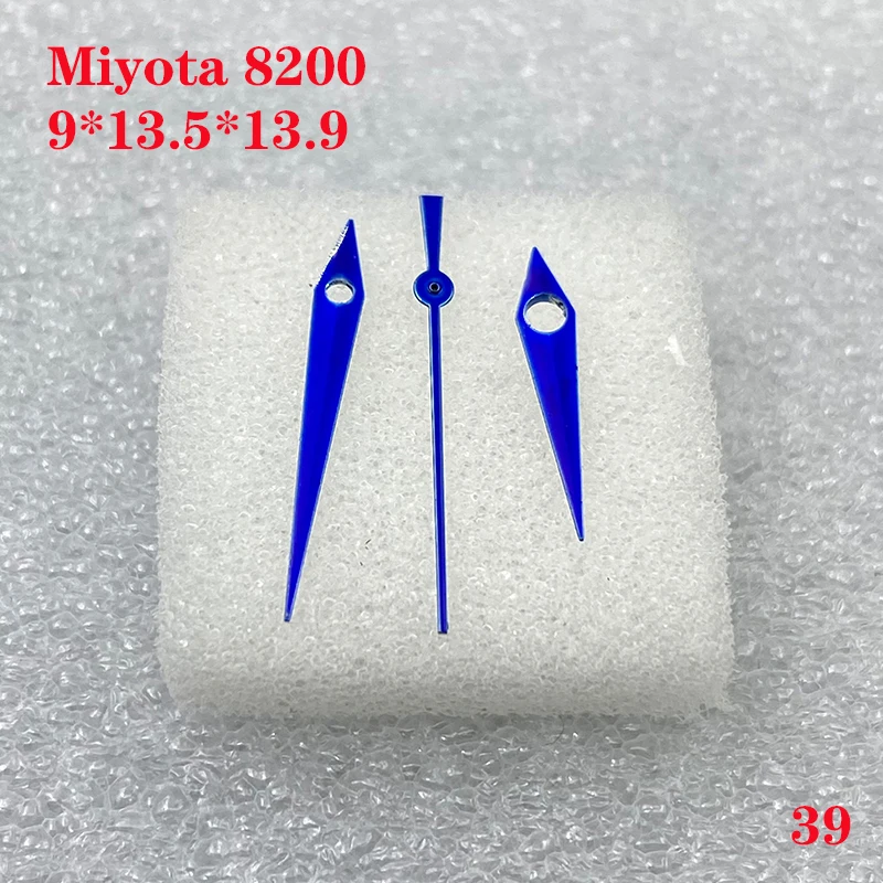 Watch Accessories Watch Hand 3 Needles for Miyota 8200 Movement Size 9.0mm*13.5mm*13.9mm Men's Green Luminous No.039