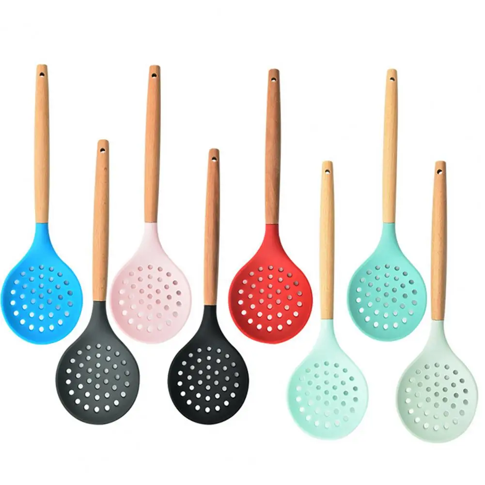 Silicone Coated Skimmer & Strainer Spoon for Non Sticking Cooking - 2056 -  BULKMART - BULKMART - Online Shop for House Hold Items