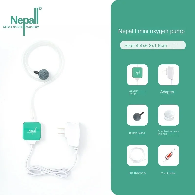 Nepall Mini Ultra Silent Aquarium Single Way Oxygen Airpump For Fish Tank And Bowl With Easy