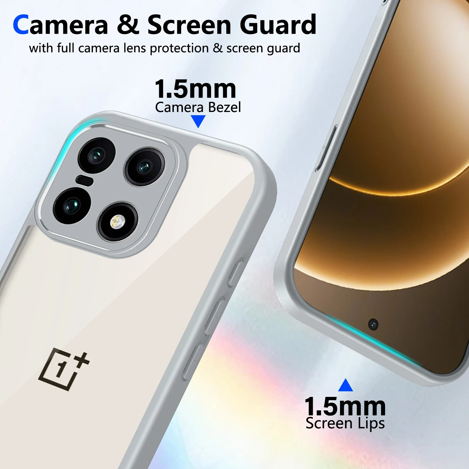 Enhanced Frosted Skin-Friendly Shockproof Bumper Case - Transparent and Fashionable