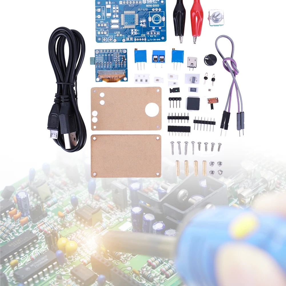 미니 DOS LCD 오실로스코프 키트, STC8K8A 단일 칩 디지털 오실로스코프 키트, DIY 부품, 마이크로 컴퓨터 전자 용접 훈련