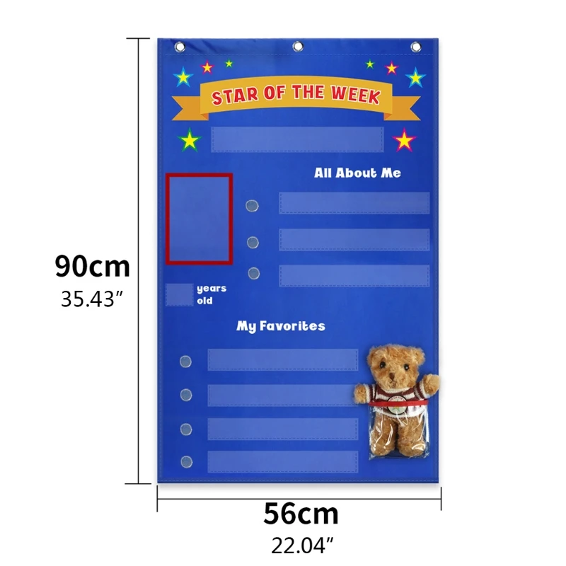 인형용 봉제 인형이 포함된 Multi-in-1 All-about 포스터 세트 53pcs 유치원 Elementar에 이상적인 재사용 가능한 지울 수 있는 카드