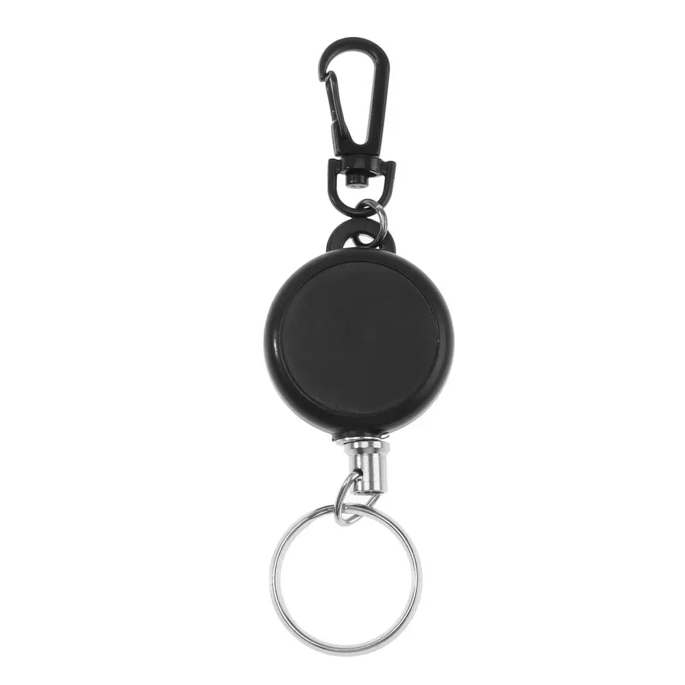 Retractable Reel ID Card Pass Badge Key Holder Metal ID Badge Holder with  Belt Clip for Name Card Keychain (Silver)