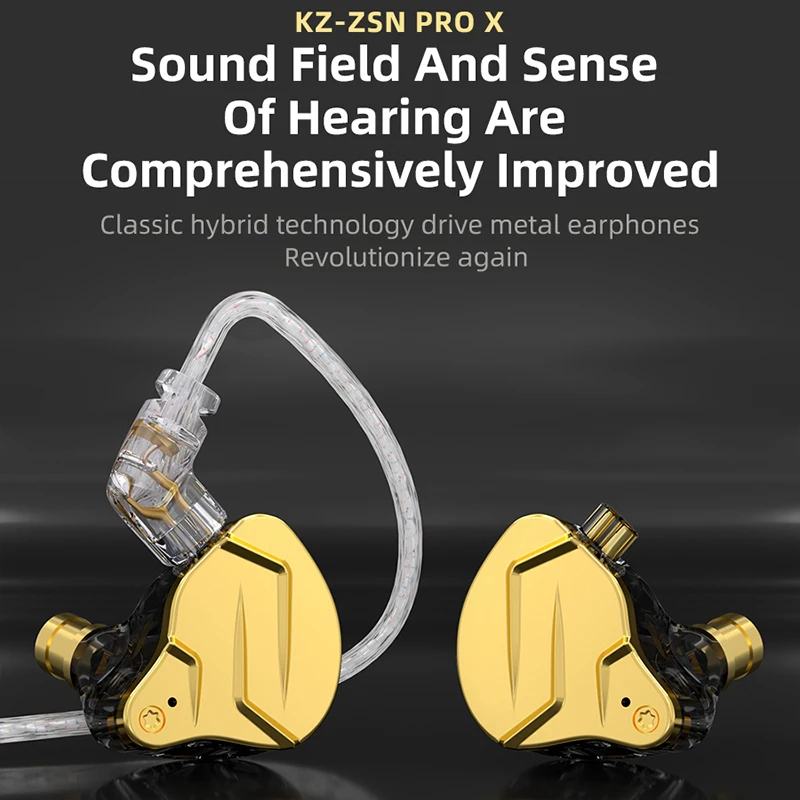 KZ ZAX ZSN PROX、FIIO KA13 セット！ KZ ZSN Pro X Dual Driver 1BA+1DD Hybrid Metal Earphones HiFi