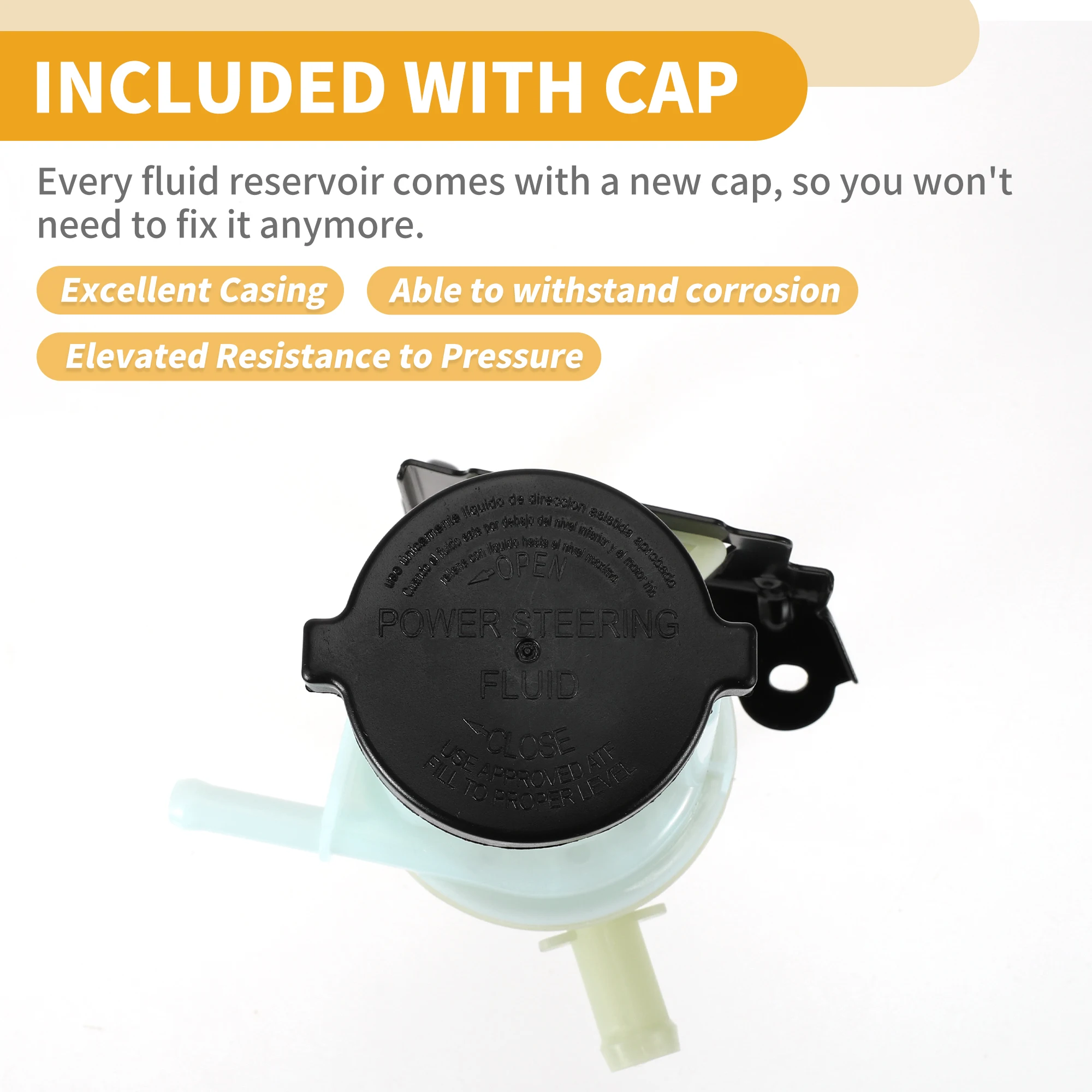 UXCELL Automotive Power Steering Reservoir No.4436002070 for Toyota Corolla 2003 2004 2005 2006 2007 2008