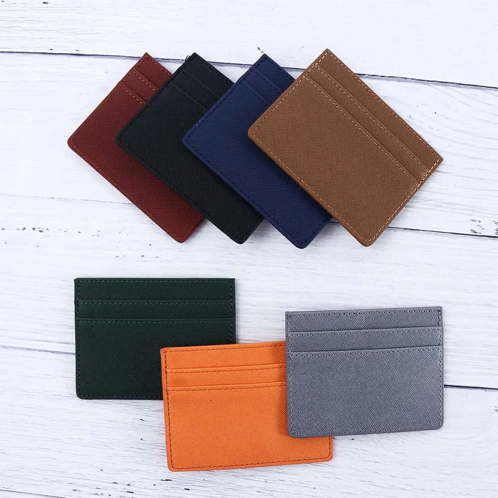 

PU Leather Women Thin Bank Card Credit ID Card Case Bag Slim Card Holder Coin Pouch Business Wallet