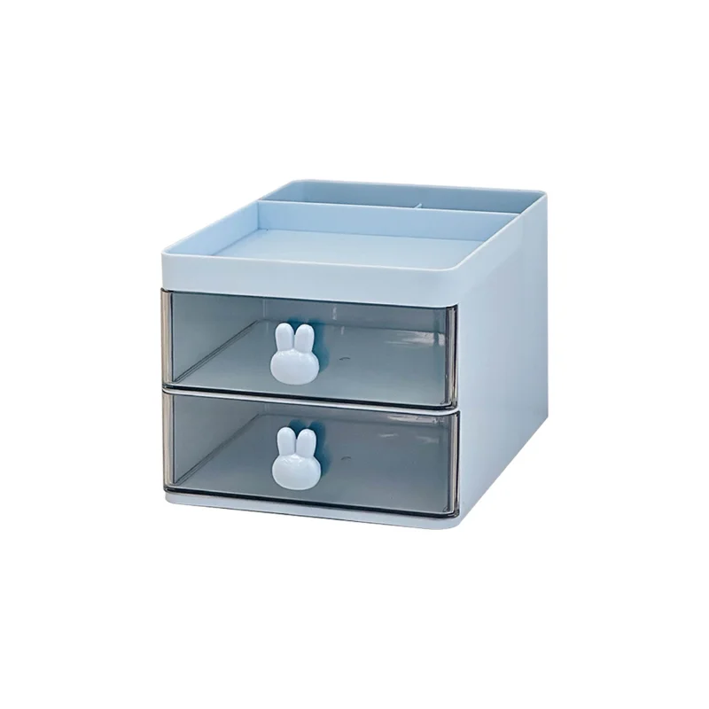Cute Stationery Organizer Lovely Korean Fashion Pen Holder with Sticker Kawaii High Capacity Desktop Stationery Storage Box