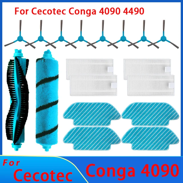 Accesorios de repuesto para Robot aspirador Cecotec Conga 3890, Ultra  titanio Vital, cepillo lateral principal, filtro Hepa, mopa, trapo,  cubierta - AliExpress