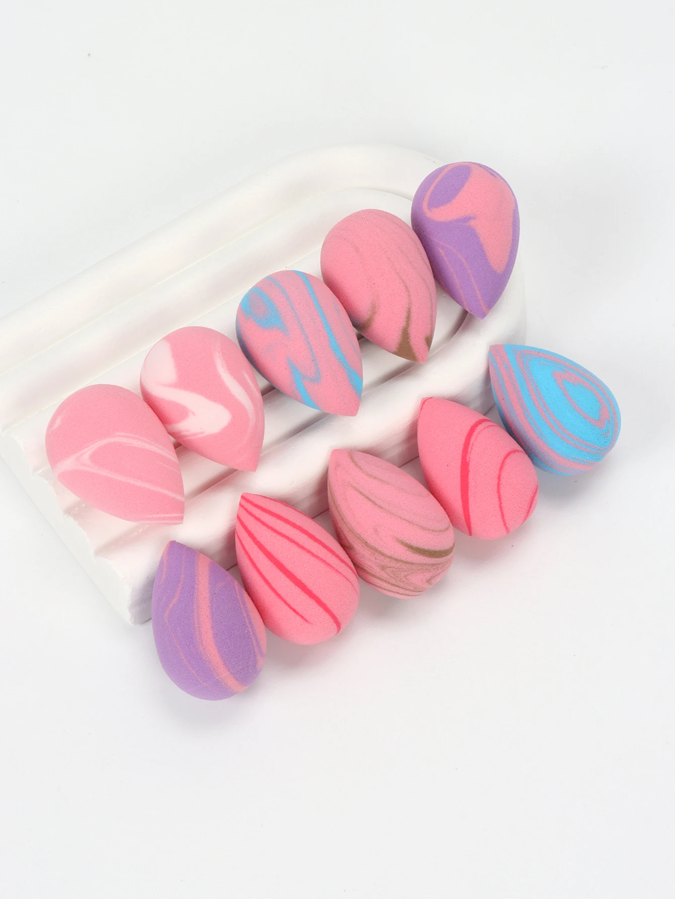 Description Picture 4 of item10/20/30/50/100Pcs Mini Makeup Sponge Set, Dual-Use Wet/Dry Beauty & Blenders for All Skin Types