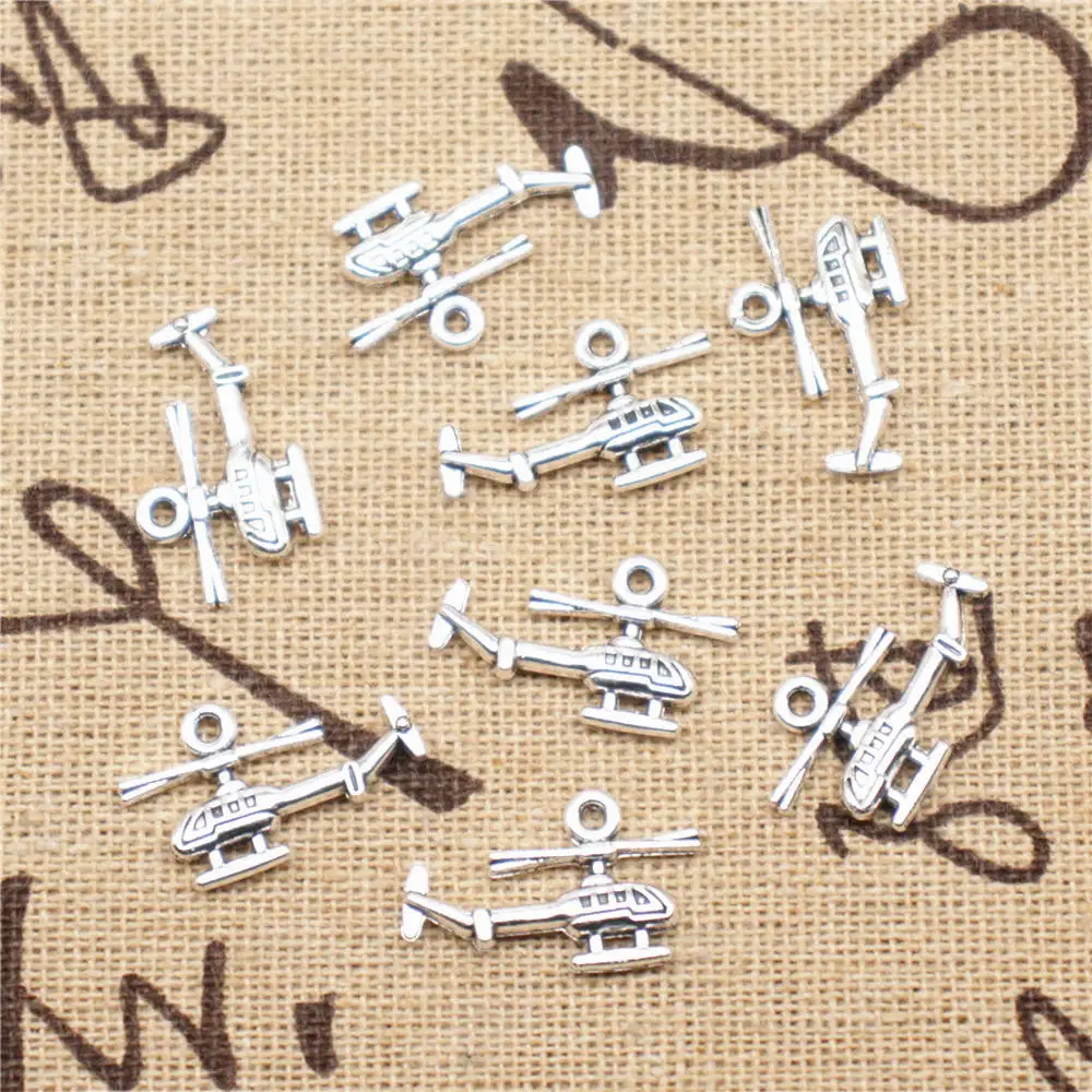 

Модная фурнитура для ювелирных изделий «сделай сам», подвески, вертолеты, антикварные модели, изготовление ювелирных изделий 12x2 0 мм, 20 шт.