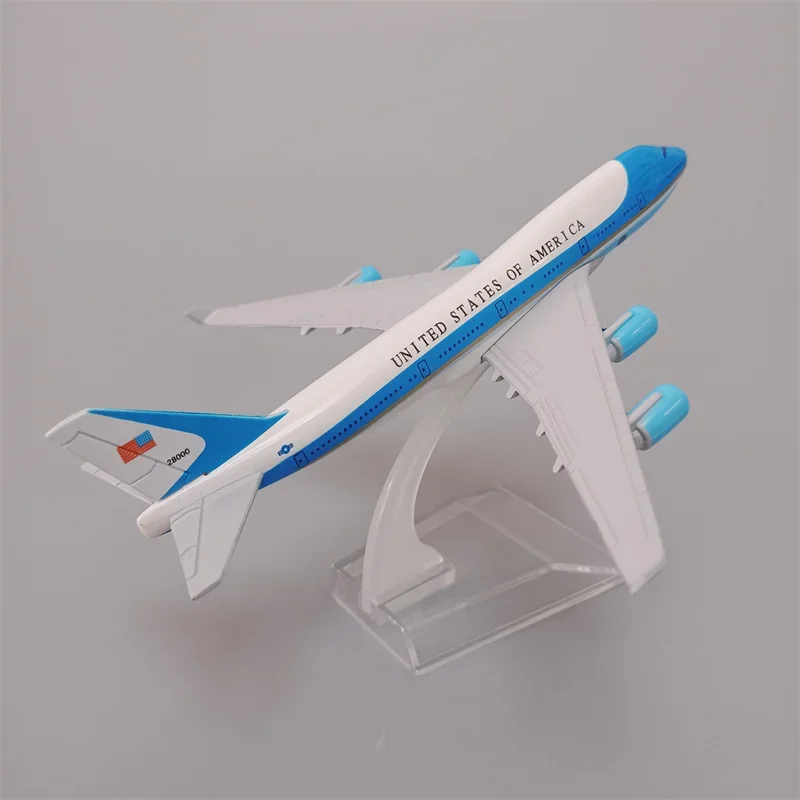 16Cm Stati Uniti D'America Usa Air Force One B747 Boeing 747 Airlines Diecast Modello Di Aereo Modello Aereo In Lega Di Metallo