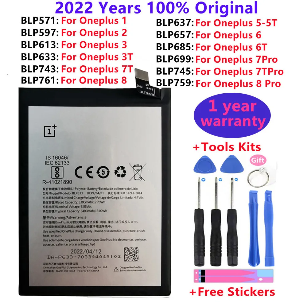 

100% Оригинальный запасной аккумулятор для Oneplus one 1 + One plus для OnePlus 2 3 1 + 3 One Plus 3 3T 5 5T 6 6T 7 7T Pro батареи