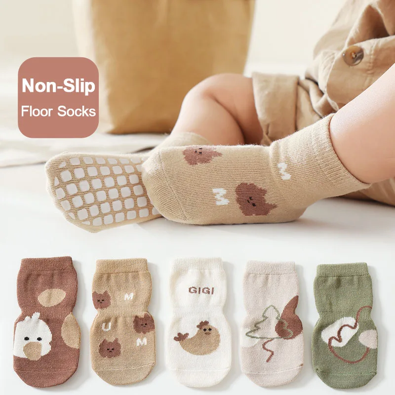 5 Pairs Kids Non-Slip Floor Sock