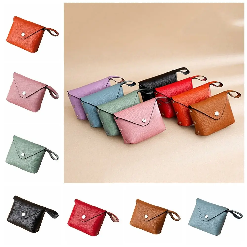 

Solid Color Small Leather Coin Purse Mini Earphone Holder Leather Card Holder Short Clutch Bag Wallets Leather Wallets Male