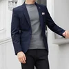 2024 New High-quality M-4XL All Fit Slim Fashion Handsome All Fashion Suits British Casual Solid Color Small Suit  M-4XL 5