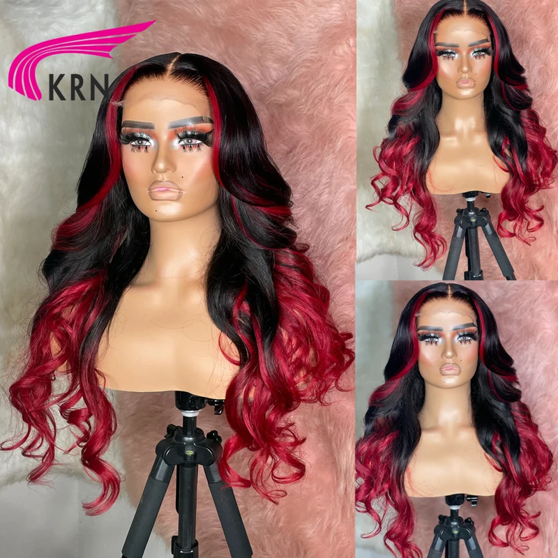 Бразильские волнистые искусственные волосы Remy длиной 13x6 дюймов цветные