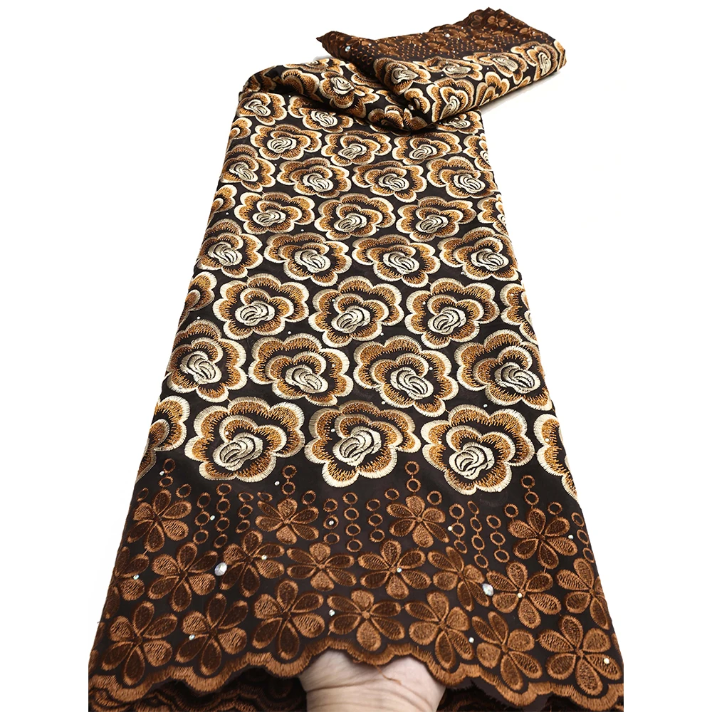Cotton Voile Lace Fabric Swiss Voile Lace African Cotton Embroidery for Bridal Evening Dress Sew