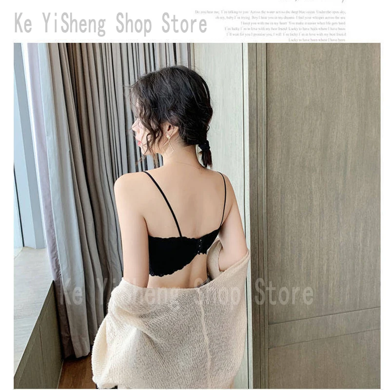 Women Lingerie Bra Cotton camisole top girl no underwire chest pad Adjustable to fit small chest vest wrap bra student bra