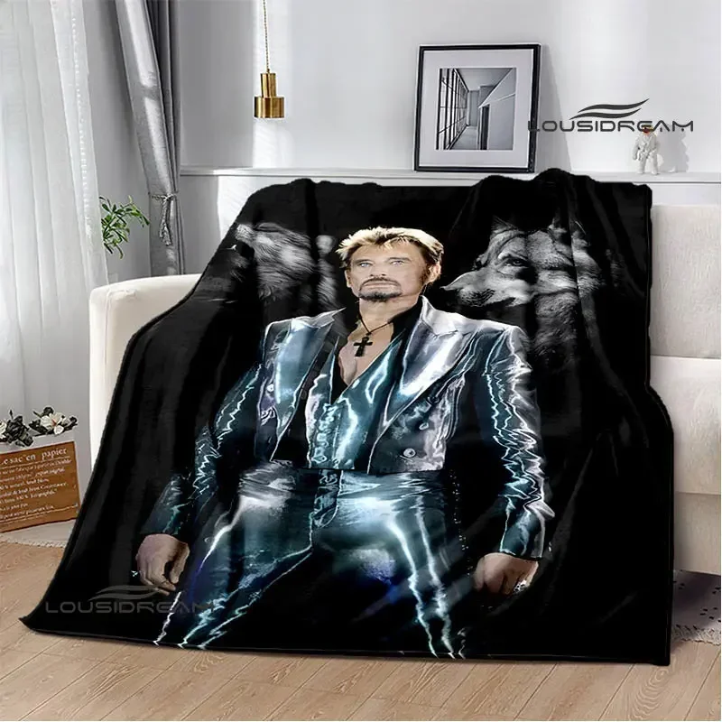 French rock star Johnny Hallyday blanket picnic blanket vintage blanket home travel bed blanket thin blanket birthday gift 5